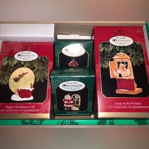 HALLMARK‎ 1997 COLLECT A CHRISTMAS CLASSIC MEMBERSHIP KIT 4 ORNAMENTS